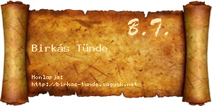 Birkás Tünde névjegykártya