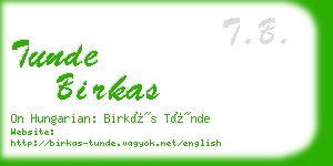 tunde birkas business card